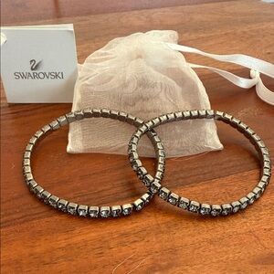 Swarovski Gray Crystal Bracelet Duo